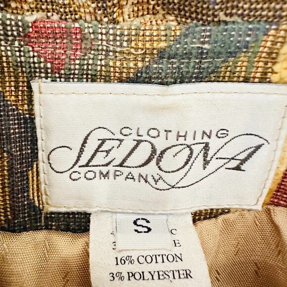 Vintage Sedona Clothing Company Tapestry Jacket S Aztec Boho Southwest Artsy - Picture 9 of 12